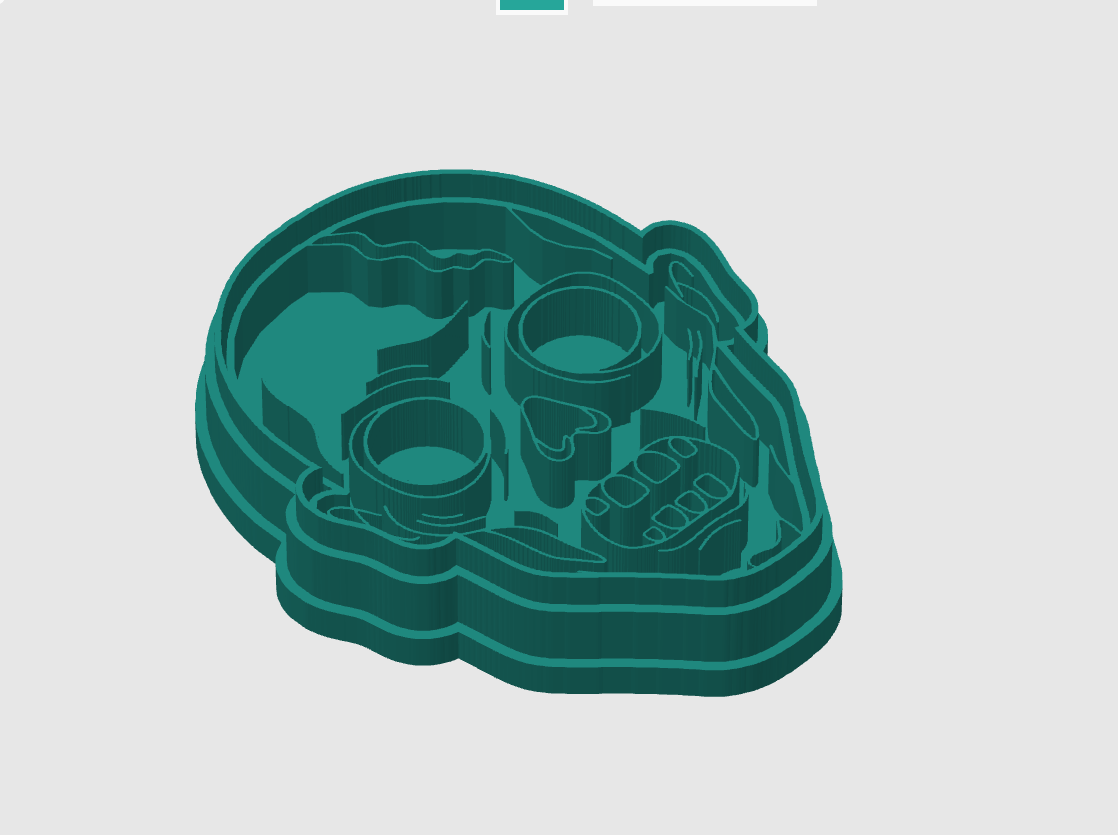 Ausstechform-Set – Zombie-Kopf (STL, 2‑teilig) – Cutter/Imprint Vorschau