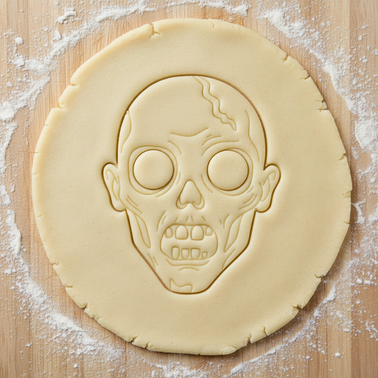 Ausstechform-Set – Zombie-Kopf (STL, 2‑teilig) – Rohling