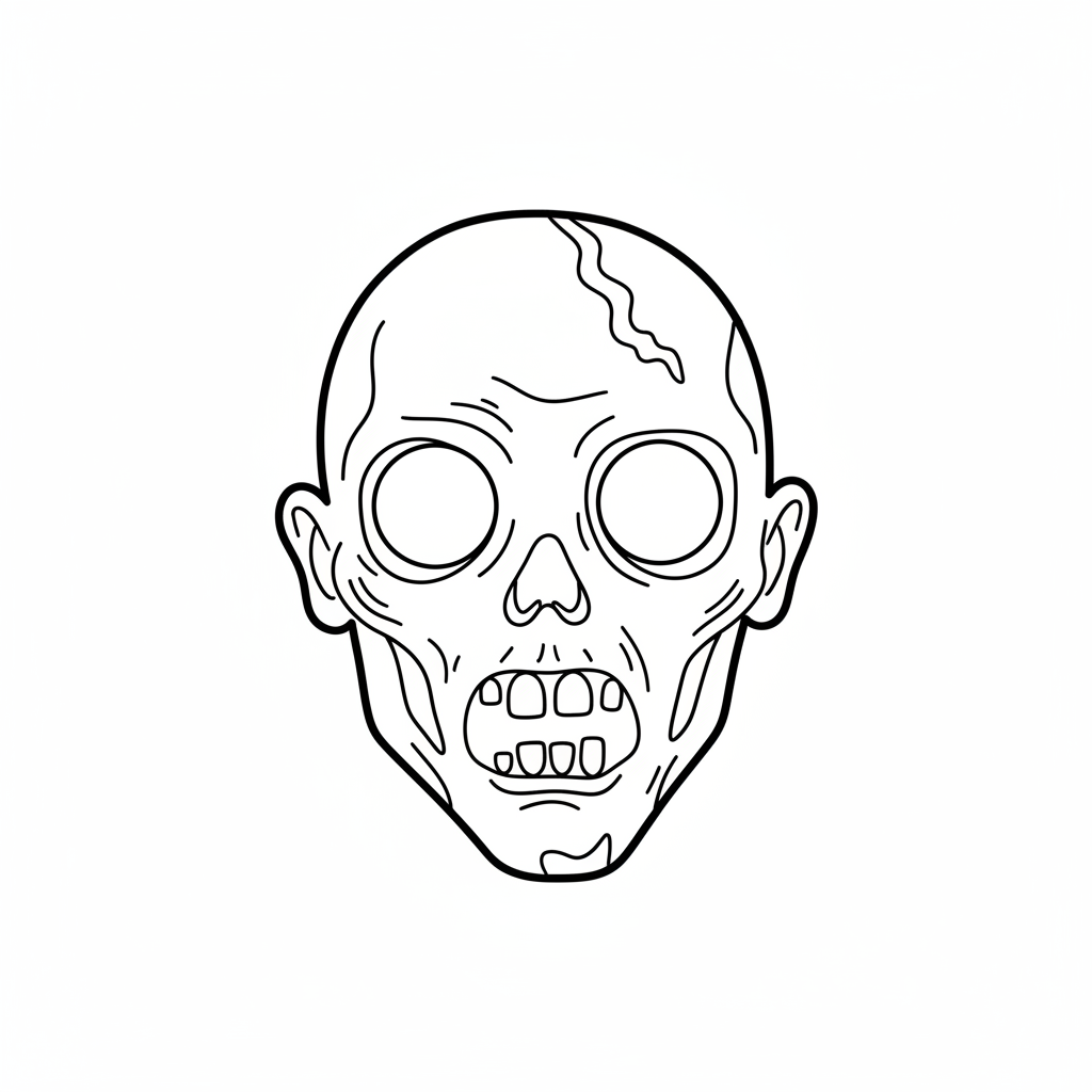 Ausstechform-Set – Zombie-Kopf (STL, 2‑teilig) – Produktbild