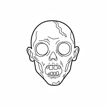 Ausstechform-Set – Zombie-Kopf (STL, 2‑teilig) – Produktbild